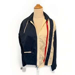 Retro Blue Fairway Brand Jacket Medium Full Zip Vintage Lightweight‎